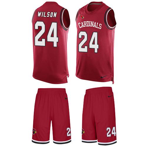 Nike Cardinals #24 Adrian Wilson Red Team Color Men's Stitched NFL Limited Tank Top Suit Jersey - Click Image to Close